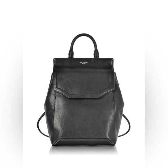Rag & Bone black Leather Pilot Backpack - Picture 1 of 5